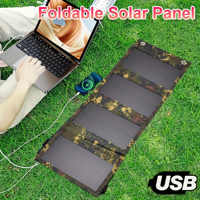 NNETM Portable Foldable Camouflage Solar Panel Charger