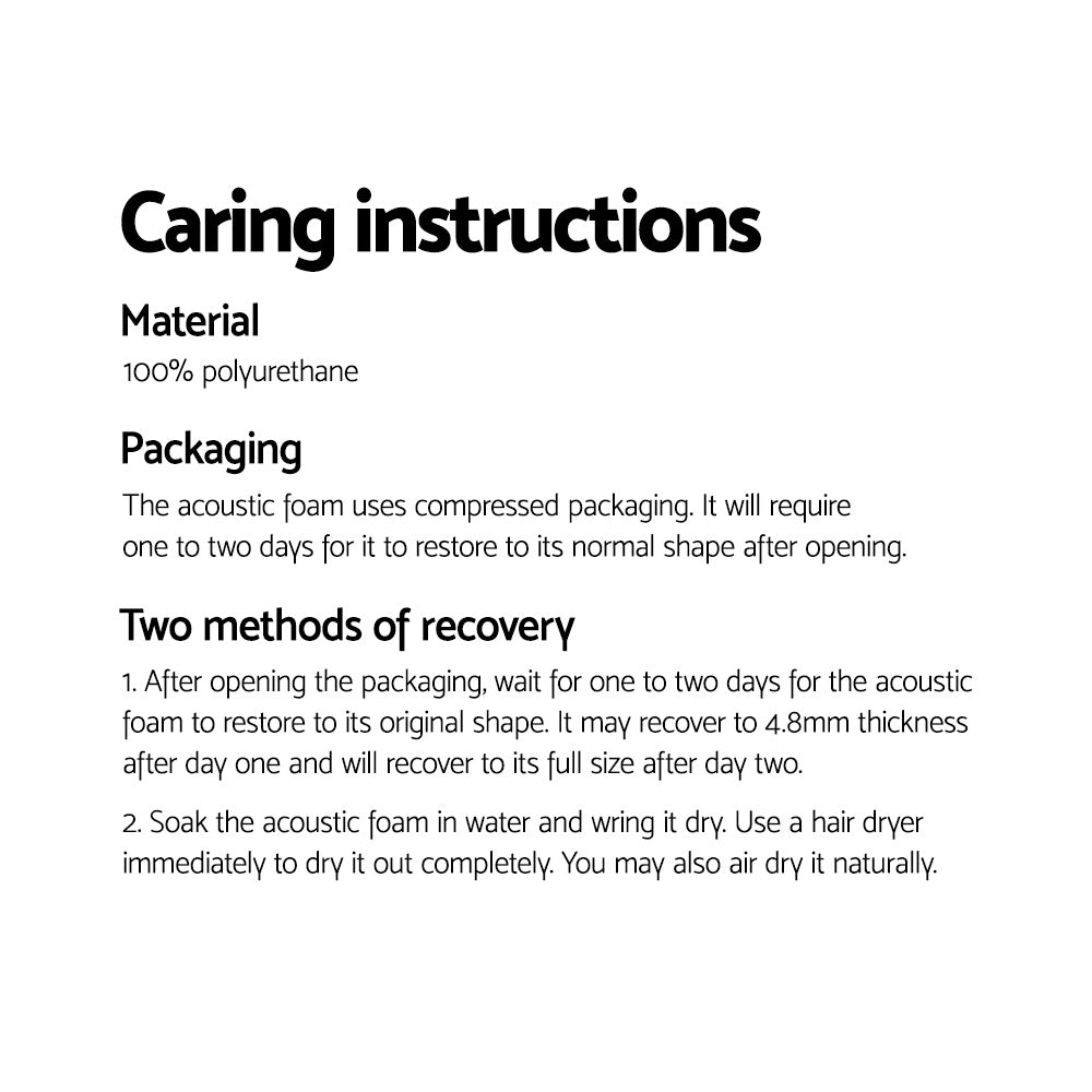 Alpha Acoustic Foam 20-40-60pcs 30x30x5cm Sound Absorption Proofing Panel Studio Wedge