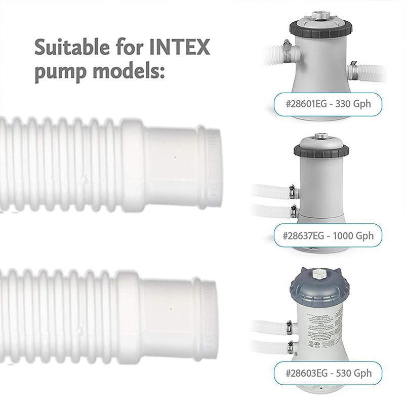 2 x Genuine Intex Hose Pipe for Above Ground Swimming Pool Pump Filter 32mm